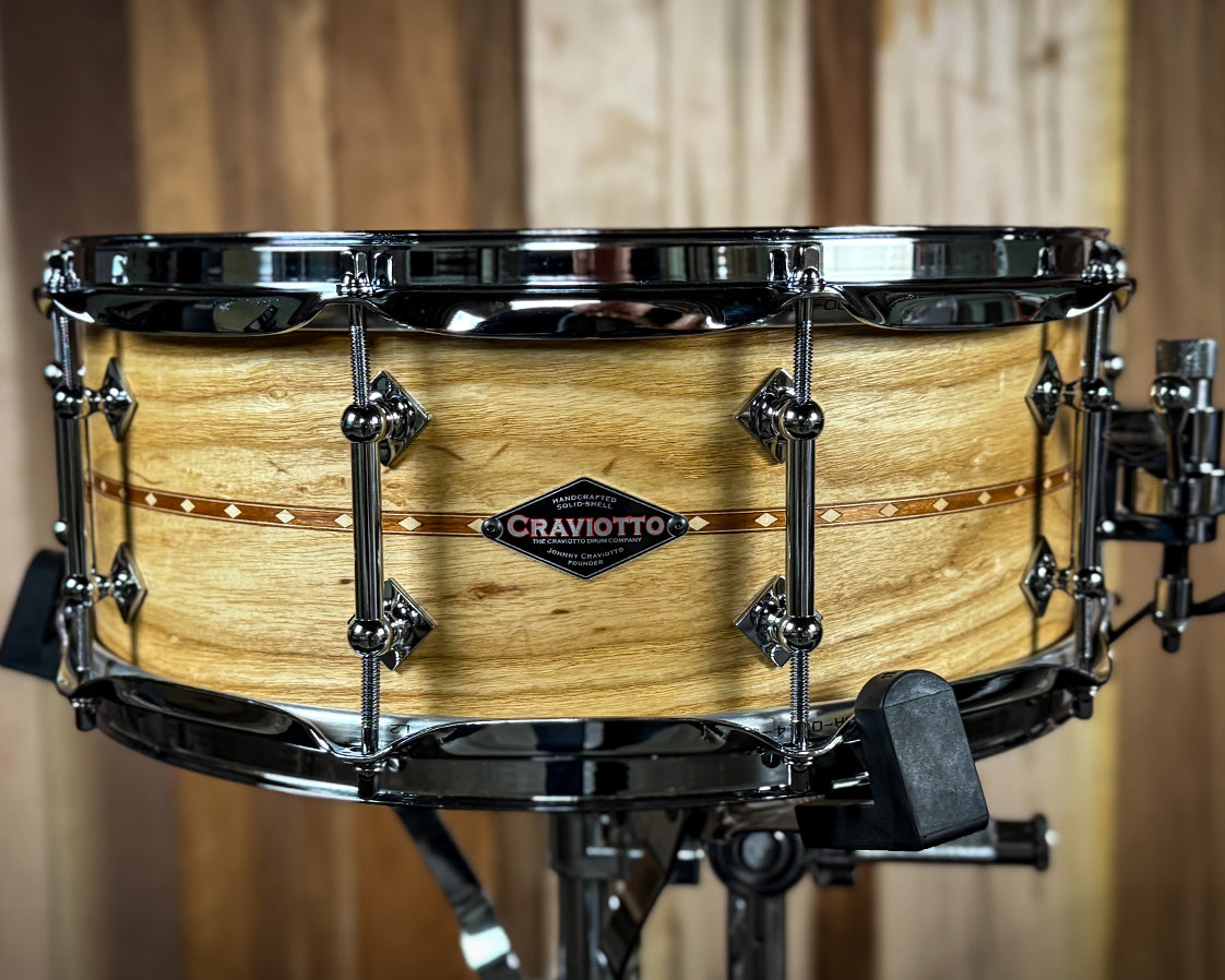 Craviotto - Custom Shop 5.5x14 inch Ash with Cherry Inlay Snare Drum