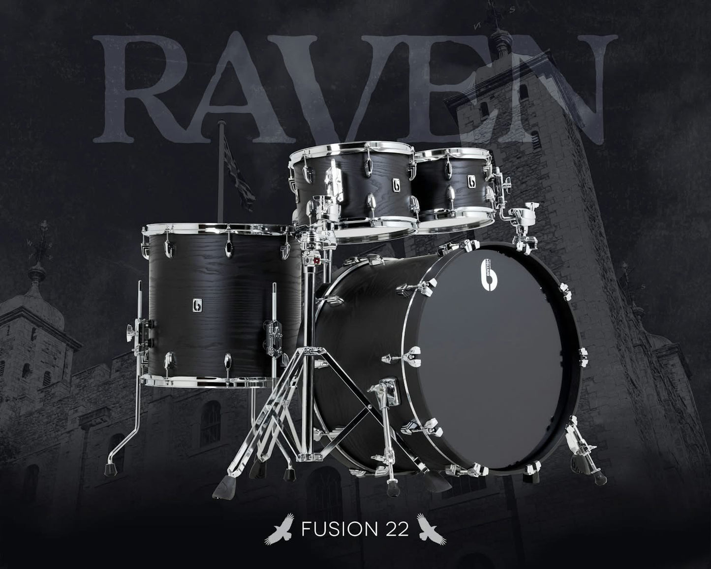 British Drum Co. - Raven Birch Shell Pack