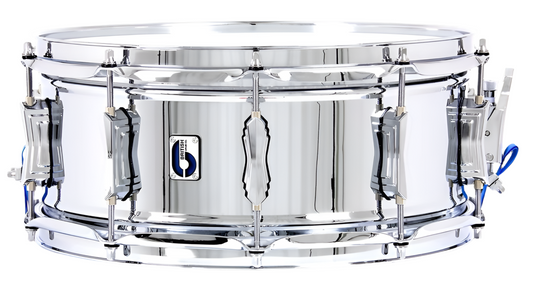 British Drum Co. - Bluebird Chrome Over Brass Snare Drum