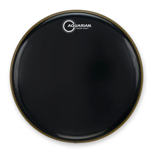 Aquarian Drumheads - Classic Clear Resonant Gloss Black