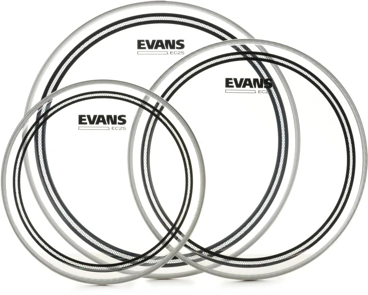 Evans - EC2S Clear 3-piece Tom Pack