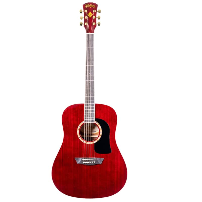 Washburn - WD100DLTWRK-U Dreadnought Wine Red Acoustic Guitar with Gigbag
