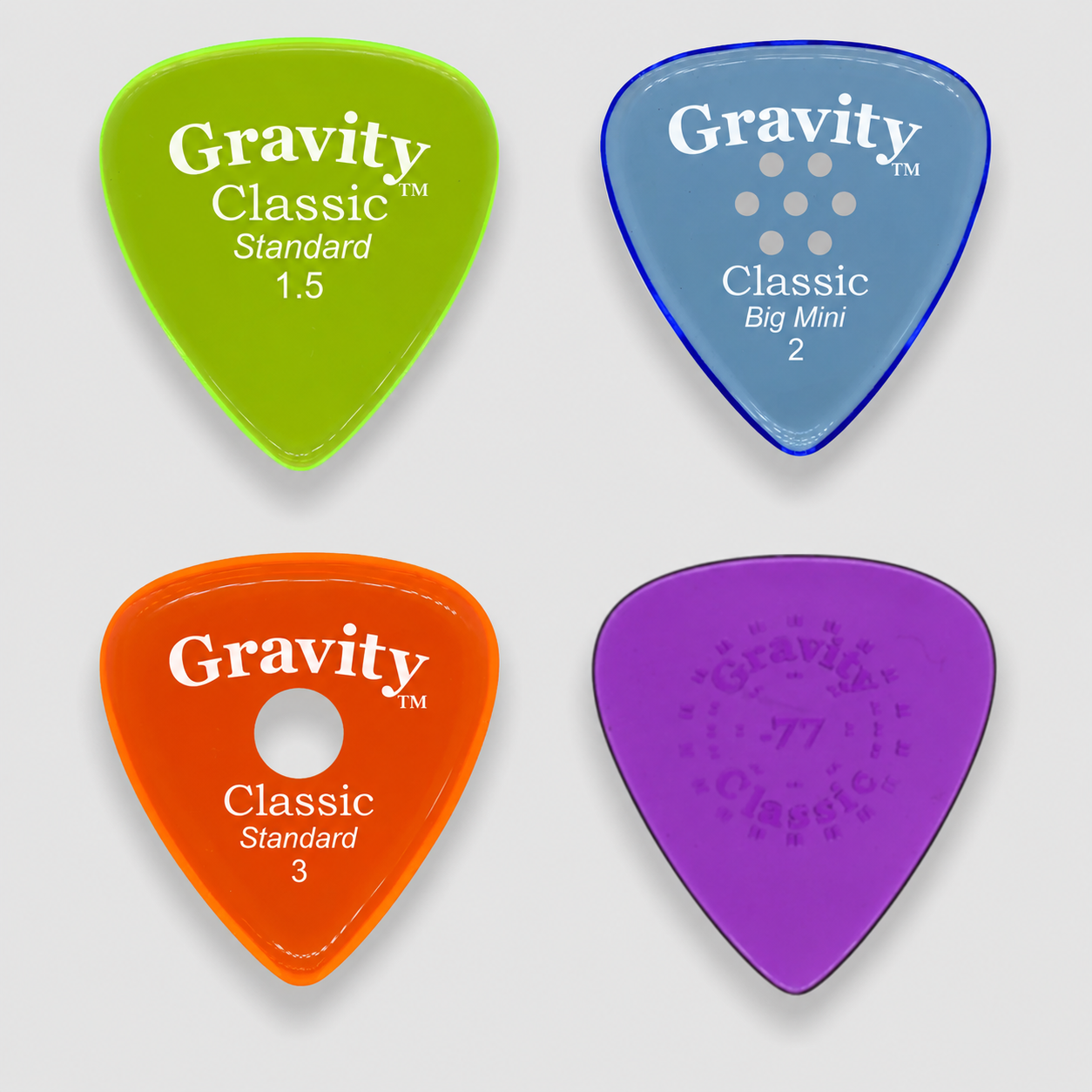 Gravity Picks - Variety 4-pack Guitar Picks Bundle