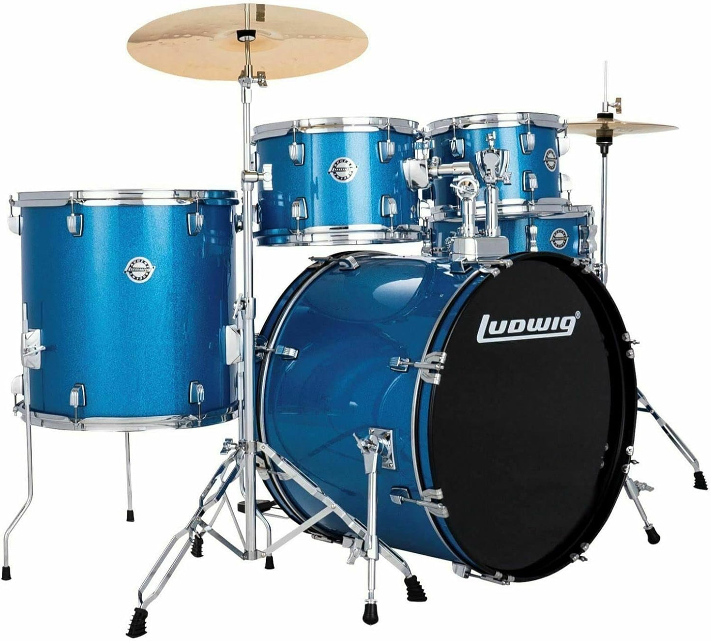 Ludwig - Accent Complete Drum Set - Blue Sparkle