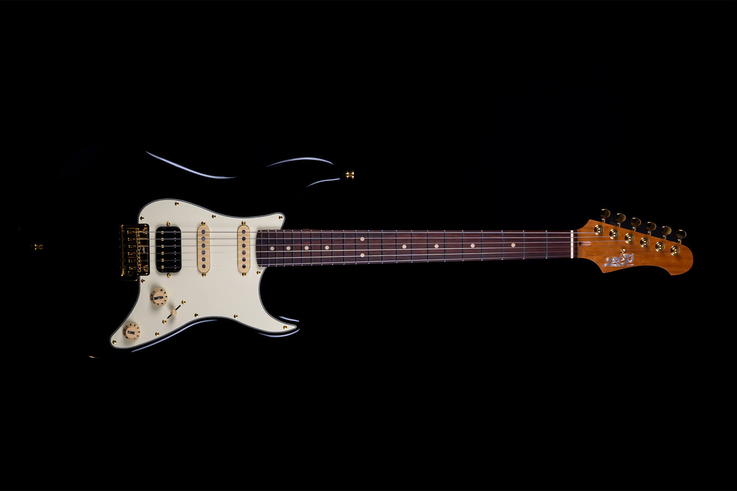 Jet Guitars - JS-480 Black and Gold Electric Guitar