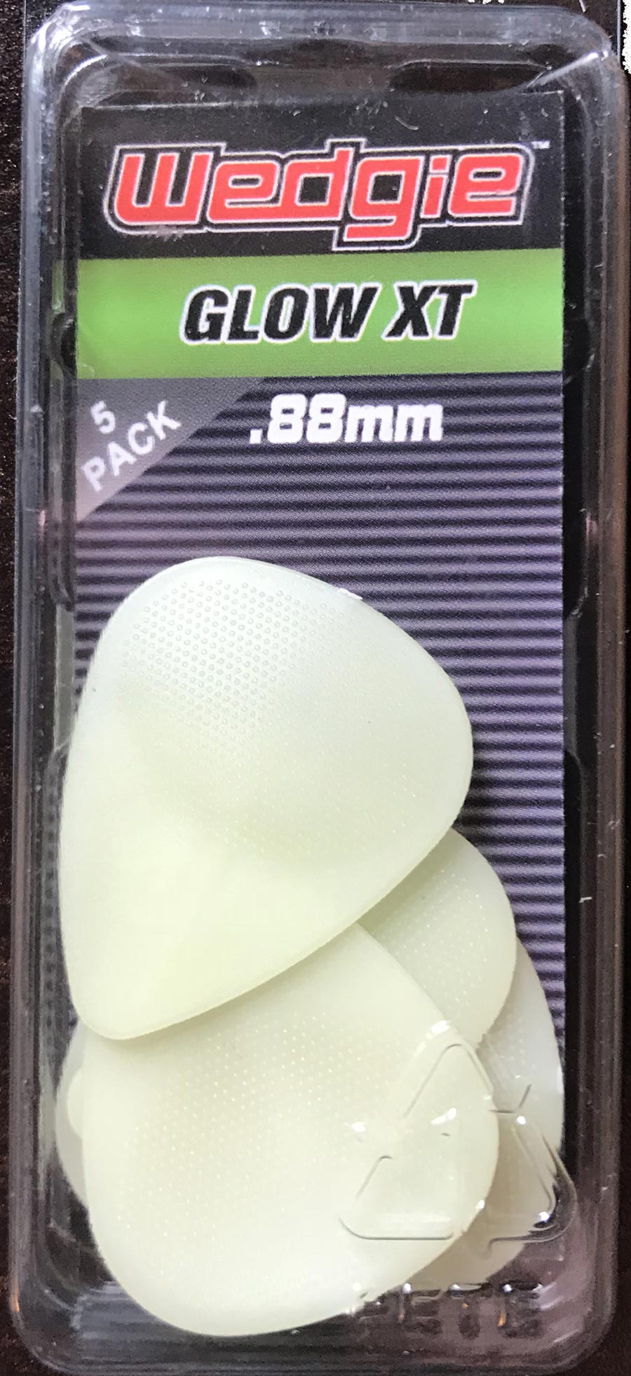 Wedgie - GlowXT .88mm Guitar Picks (5 Pack)