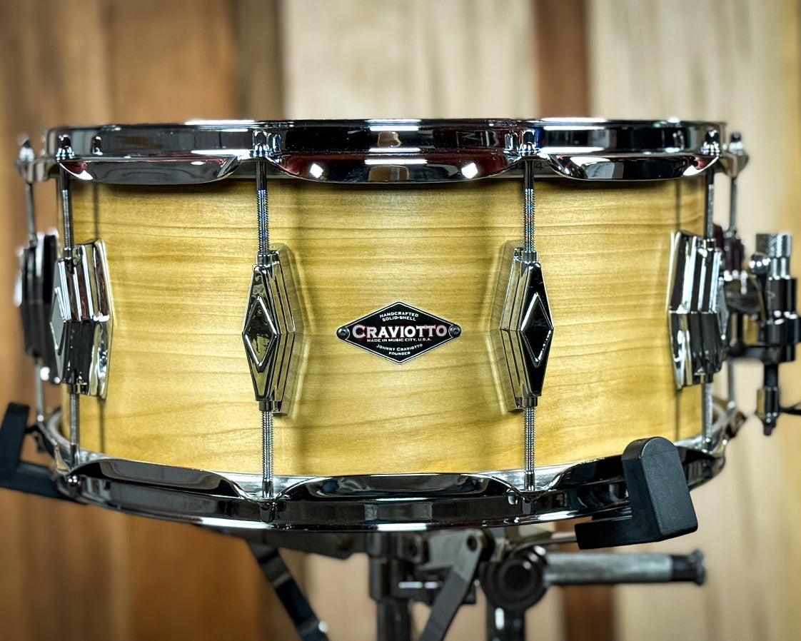 Craviotto - Nashville Classic Series Poplar 6.5x14 Diamond Cast Lugs Snare Drum