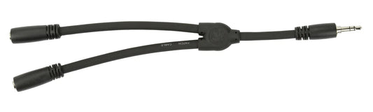 Pig Hog - 6" Y Cable, Stereo 3.5Mm(M)-Dual 3.5Mm (F)