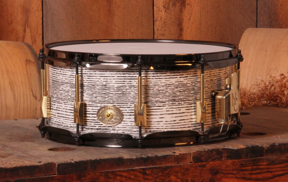 Noble & Cooley - Special Edition SS Ash Snare Royal White Tiger Finish