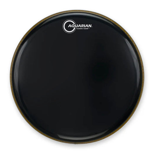 Aquarian Drumheads - Classic Clear Resonant Gloss Black