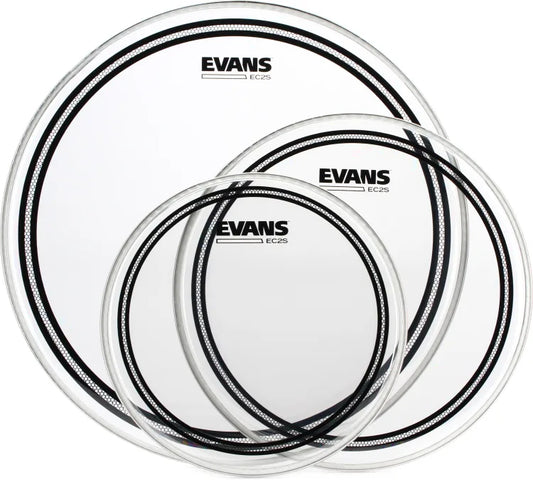 Evans - EC2S Clear 3-piece Tom Pack