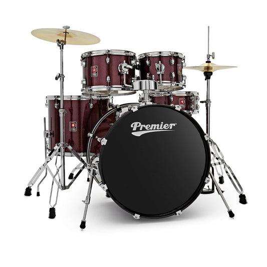 Premier - Revolution 5-Piece Complete Drum Set 20 inch Bass Red Sparkle