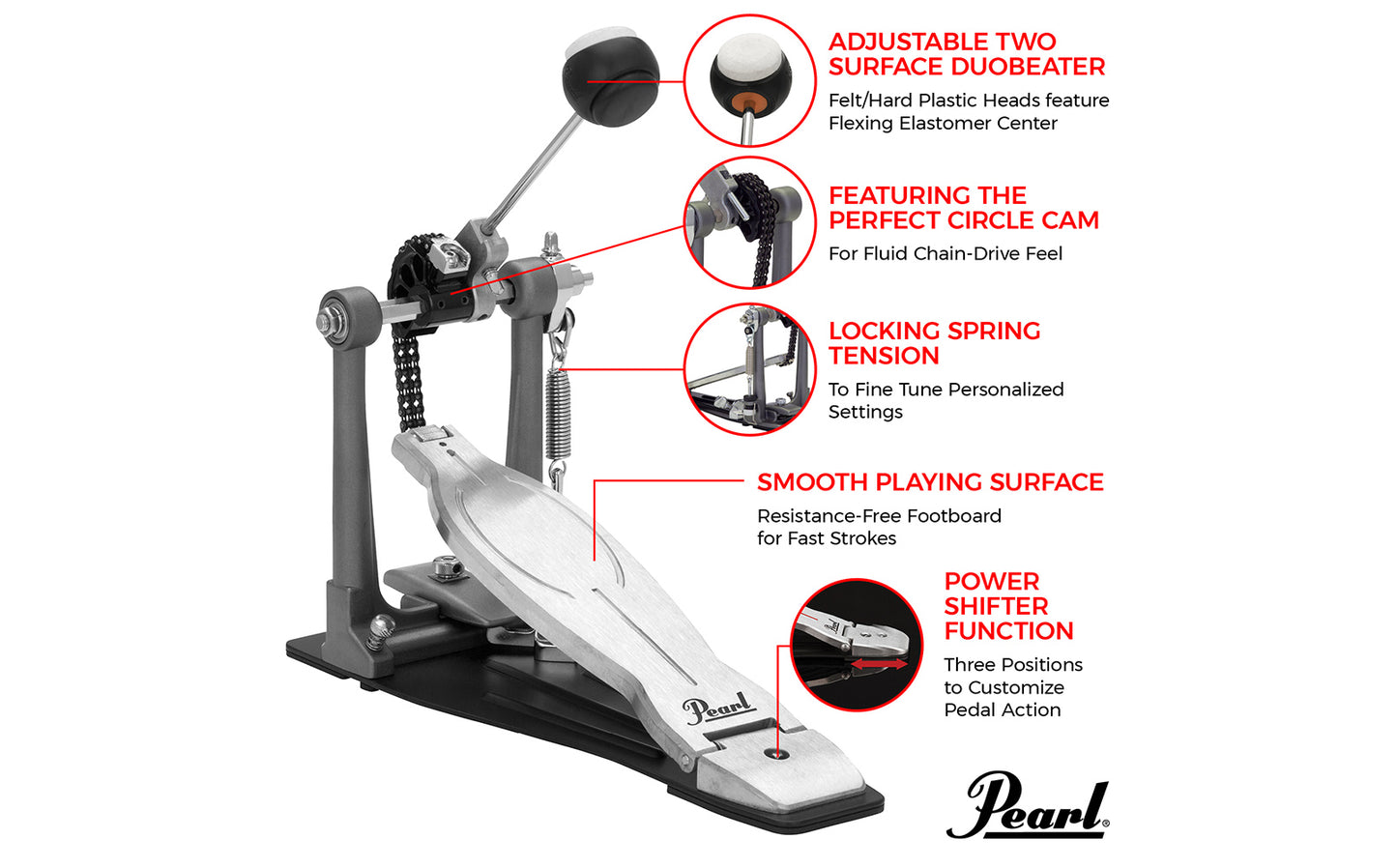 Pearl - P1030 Black Single Bass Drum Pedal