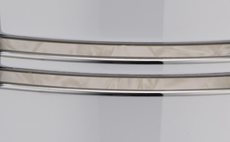 Pearl - DuoLuxe Chrome over Brass Snare Drum - 5 x 14-inch - Nicotine White Marine Pearl Inlay