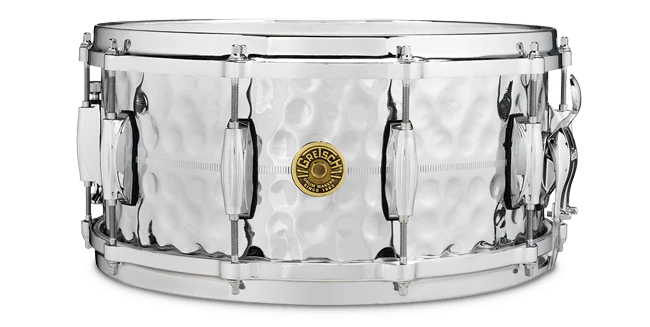 Gretsch - USA Custom Chrome Over Brass Hammered Snare Drum - 6.5 x 14 inch