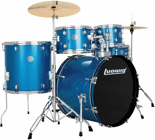 Ludwig - Accent Complete Drum Set - Blue Sparkle