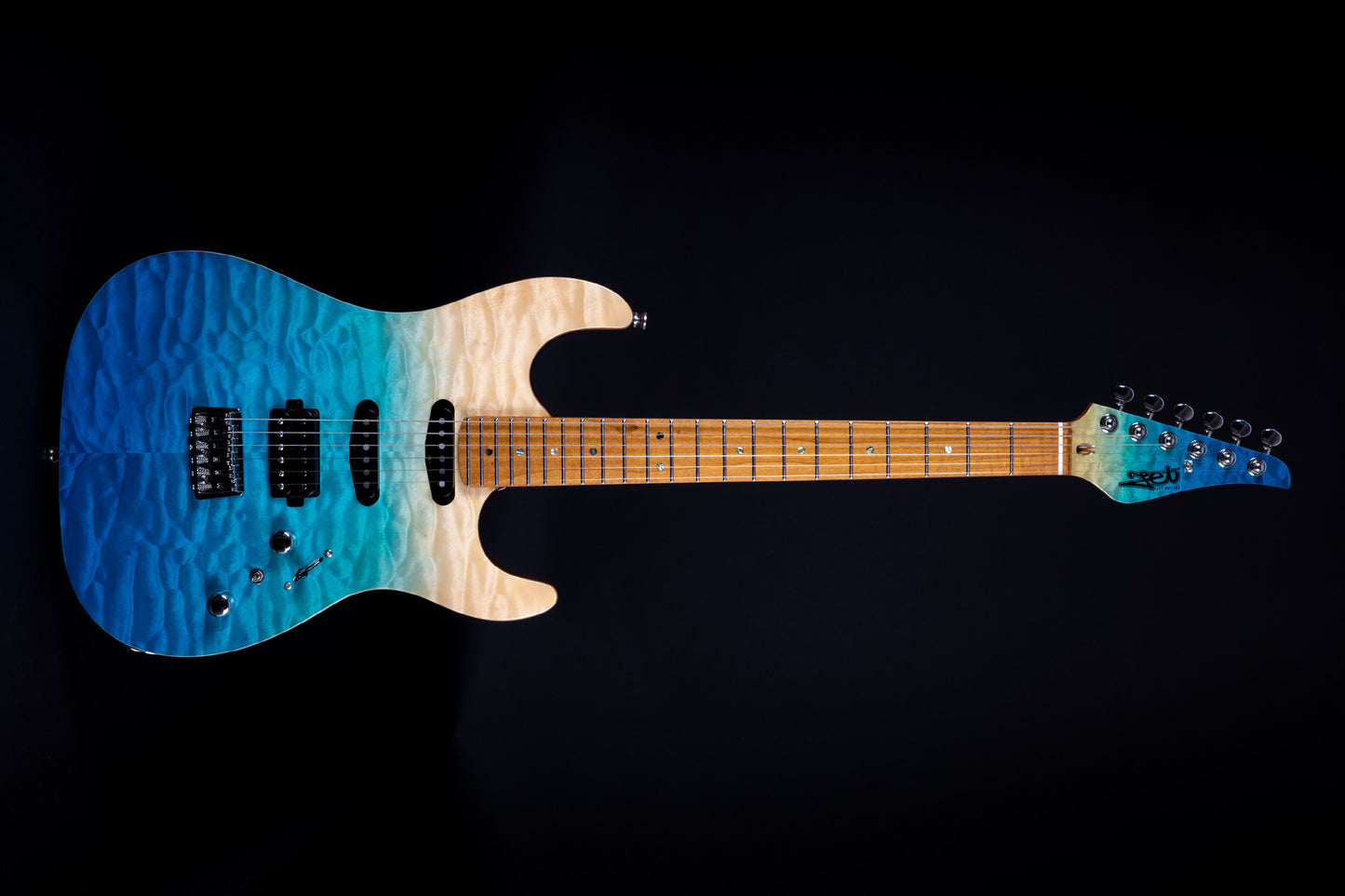 Jet Guitars - JS-1000 Quilted Transparent Blue (D&S)