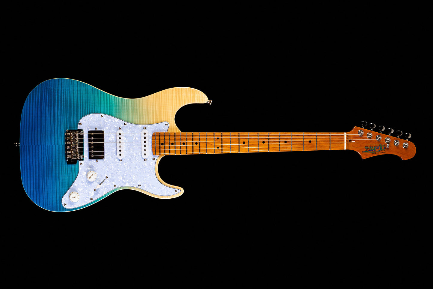 Jet Guitars - JS-450 Transparent Blue Finish Electric Guitar