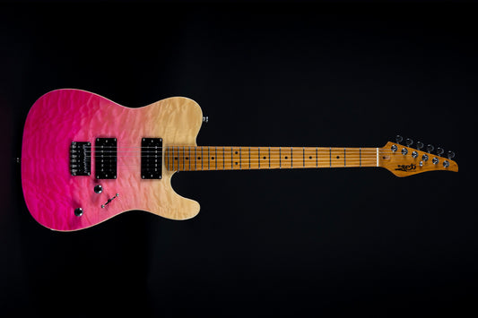 Jet Guitars - JT-450 Transparent Pink Electric Guitar