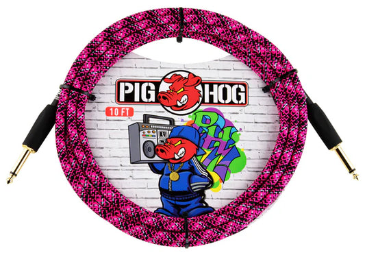 Pig Hog - "Pink Graffiti" Instrument Cable 10ft