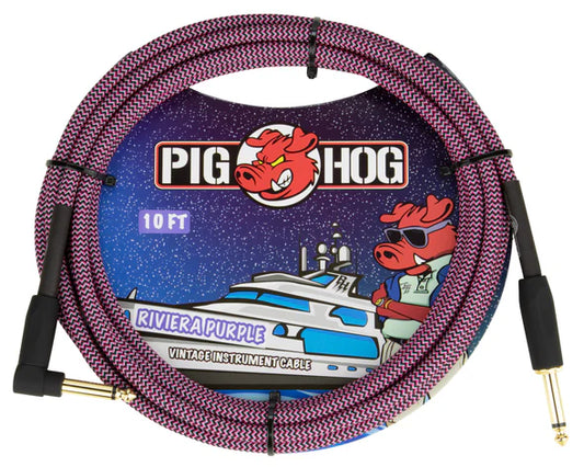 Pig Hog - "Riviera Purple" Instrument Cable 10ft