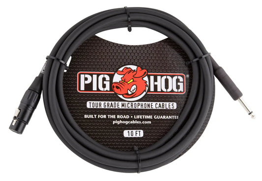 Pig Hog - Hi-Z 1/4 to XLR Mic Cable, 10Ft