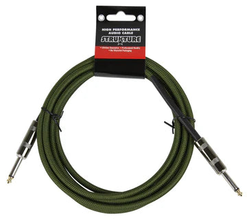 Strukture - 10Ft Instrument Cable, 6mm Woven - Military Green