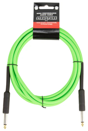 Strukture - 10Ft Instrument Cable, 6mm Woven - UFO Green