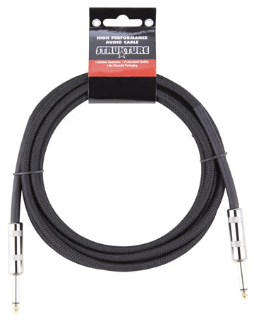 Strukture - 10Ft Instrument Cable, 6mm Woven - Black