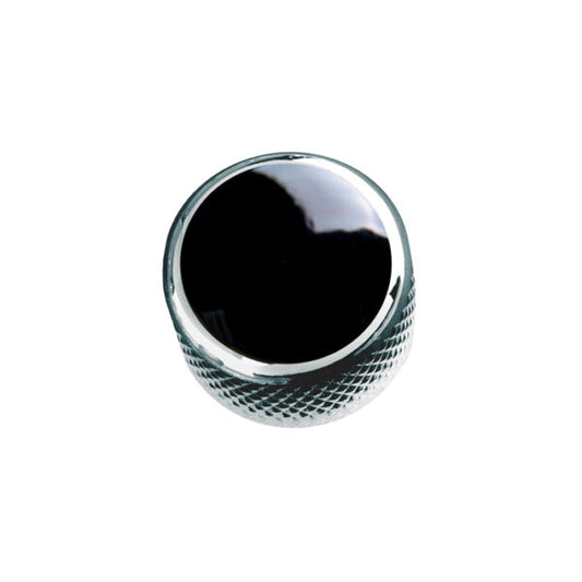 Q-Parts - Acrylic Black on Chrome Dome Knob