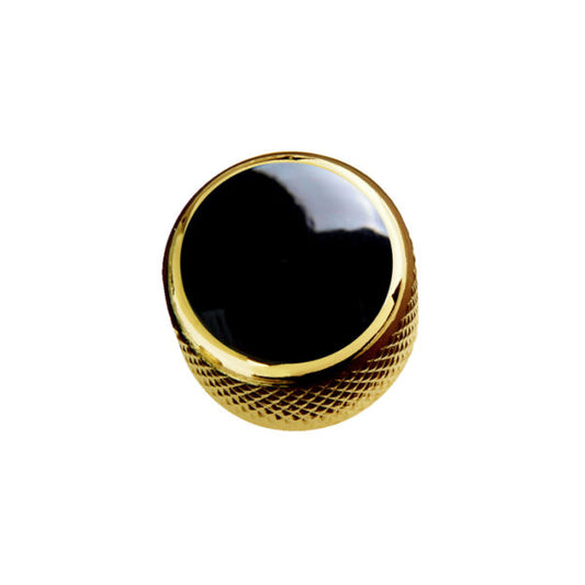 Q-Parts - Acrylic Black on Gold Dome Knob