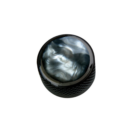 Q-Parts - Acrylic Black Pearl on Dark Black Dome Knob