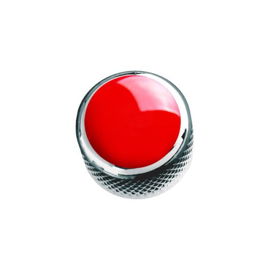 Q-Parts - Acrylic Red on Chrome Dome Knob