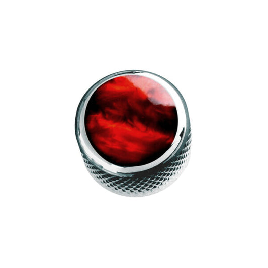 Q-Parts - Acrylic Red Pearl on Chrome Dome Knob