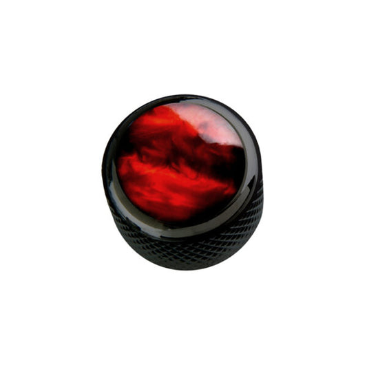 Q-Parts - Acrylic Red Pearl on Dark Black Dome Knob