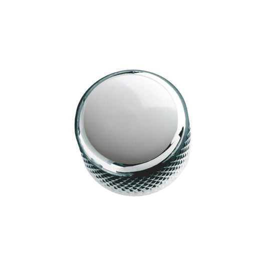 Q-Parts - Acrylic White on Chrome Dome Knob
