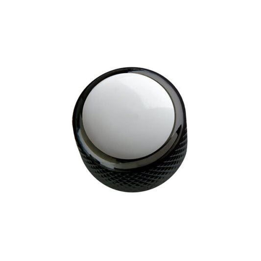 Q-Parts - Acrylic White on Dark Black Dome Knob