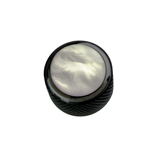 Q-Parts - Acrylic White Pearl on Dark Black Dome Knob