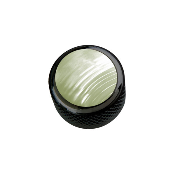 Q-Parts - Ripple Pearl Shell on Dark Black Dome Knob