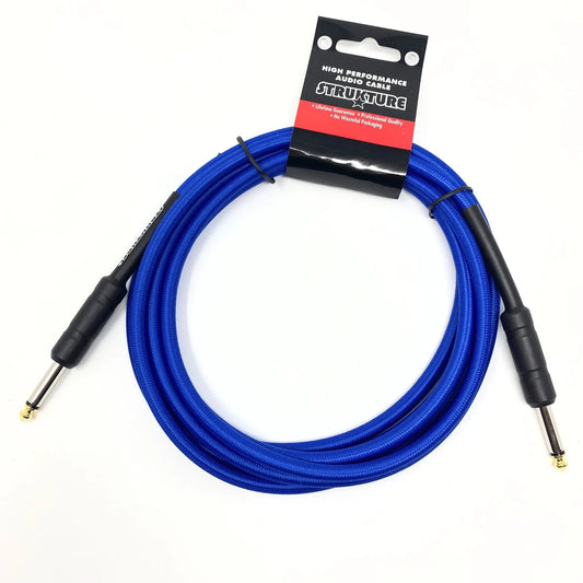 Strukture - 10Ft Instrument Cable, 6mm Woven - Blue