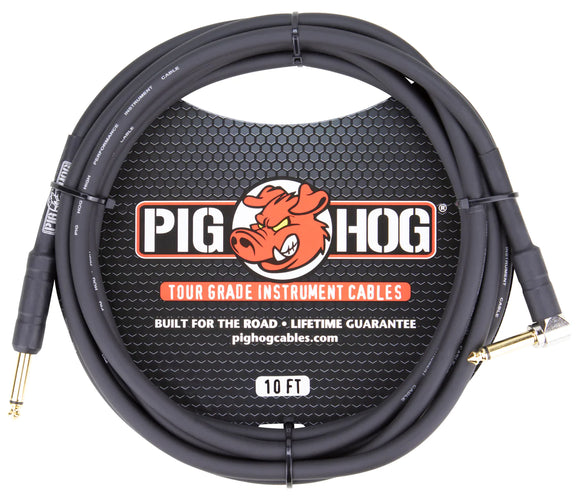 Pig Hog - 1/4 Instrument Cable 10ft - Right Angle