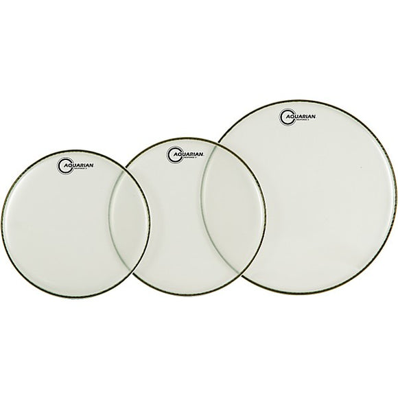 Aquarian Drumheads - Response 2 Clear Drumheads Tom Pack