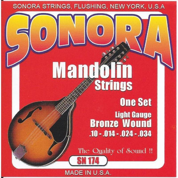 Sonora - Mandolin Strings Light Gauge - Bronze Wound