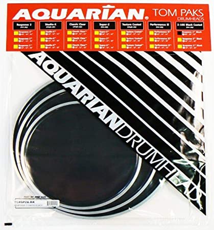 Aquarian Drumheads - Response 2 Texture Coated Black Tom Pack
