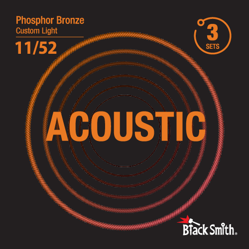 Black Smith - Phosphor Bronze Acoustic Guitar Strings - 3 Pack