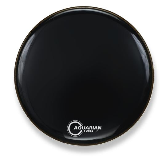 Aquarian Drumheads - Bass Drum Force II Gloss Black Resonant